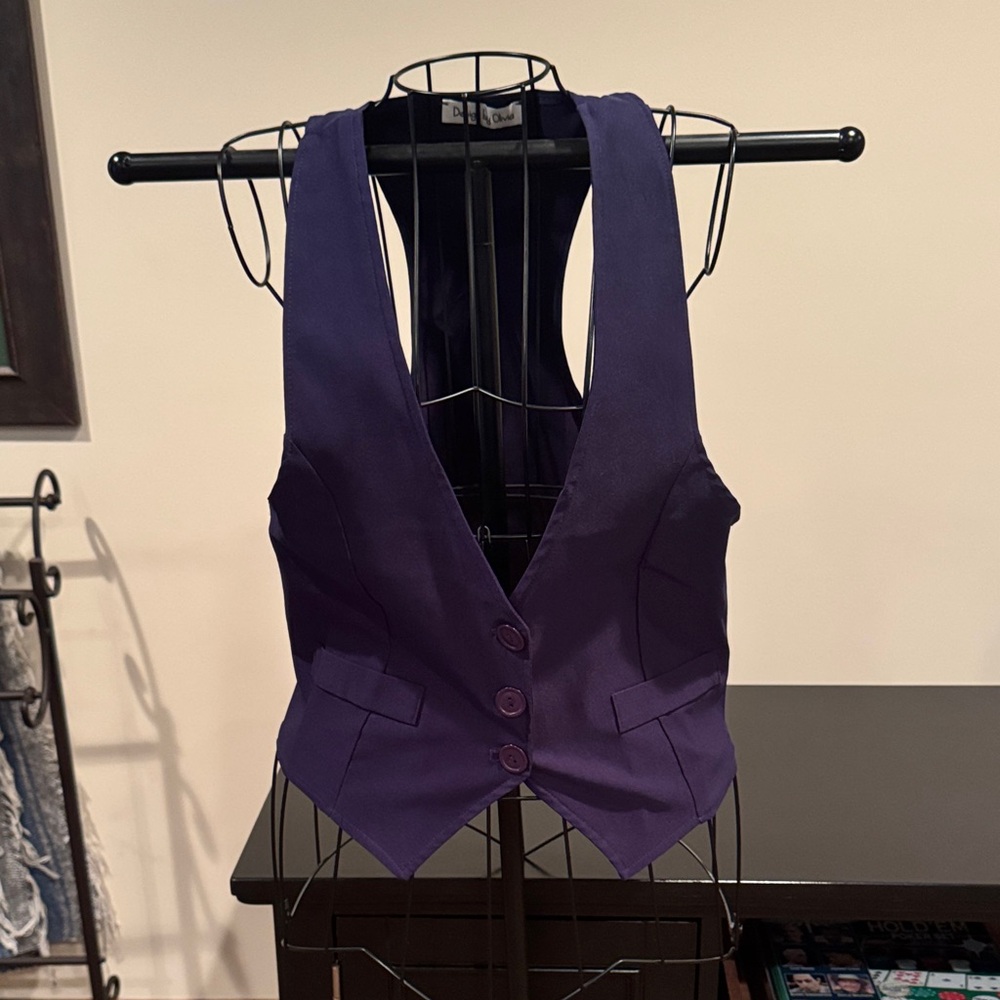 Purple Button-Up Vest